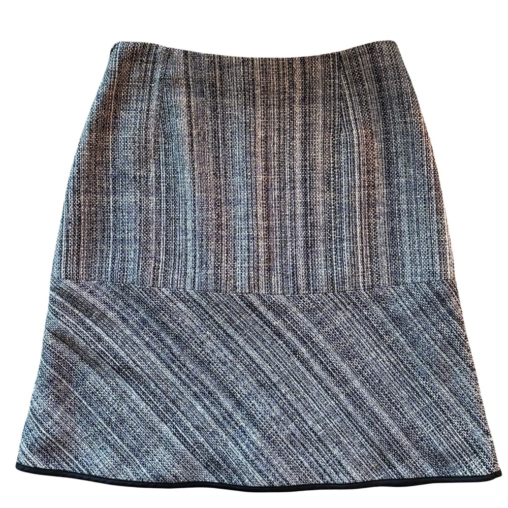 🫐Silk Tweed Navy Flare Hem Skirt, Clueless Vibes, Size 6